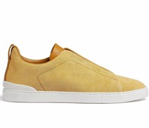 two-tone slip-on sneakers
