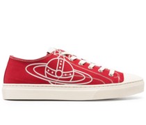 Canvas-Sneakers mit Logo-Print