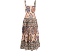Clementine printed shirred dress