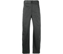 belted straight-leg trousers
