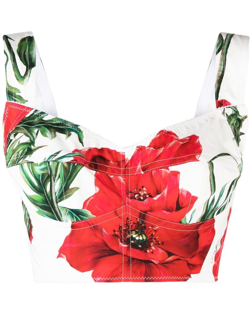 Dolce & Gabbana Damen Corsage mit Blumen-Print EV7911