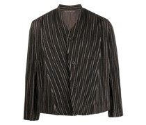 single-breasted pleated blazer
