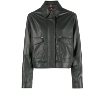 Bikerjacke mit klassischem Kragen