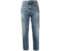 Cropped-Jeans mit hohem Bund