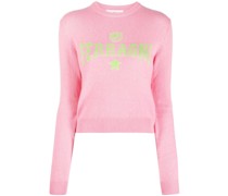 Intarsien-Pullover mit Logo