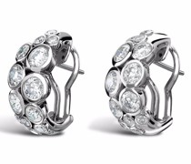 18kt Weißgoldcreolen mit Diamanten