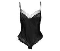 Camisole-Seidentop mit Spitzenbesatz
