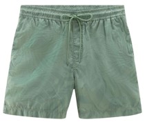 Kordelzug-Shorts mit tropischem Print