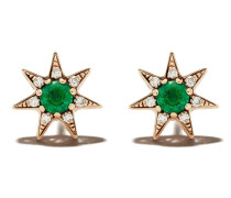 18kt Rotgoldohrringe mit Diamanten