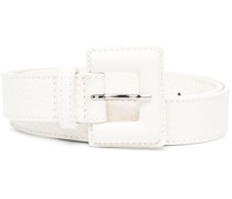 grained-texture leather belt