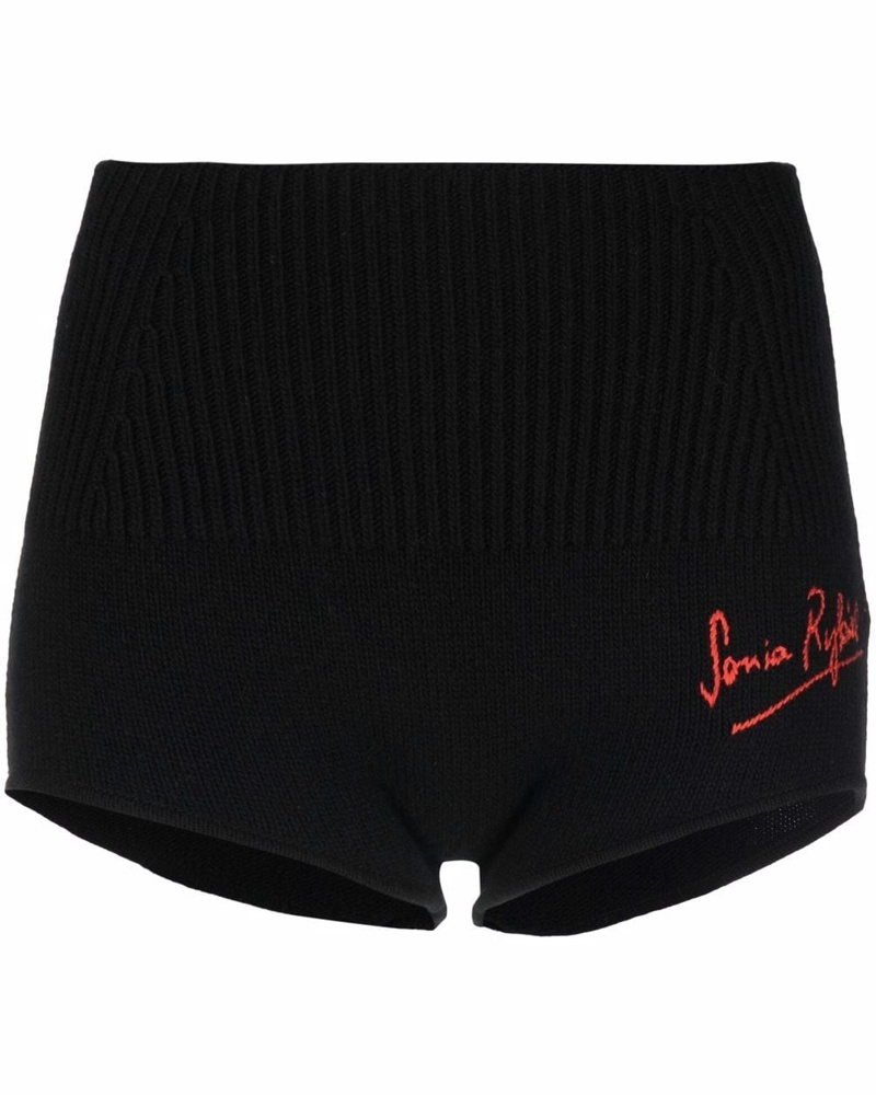 Sonia Rykiel Damen Shorts mit Logo-Stickerei