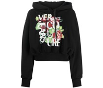 Cropped-Hoodie mit Logo