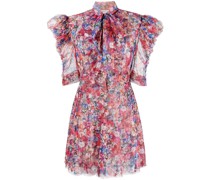 Tüllkleid mit gerafften Ärmeln