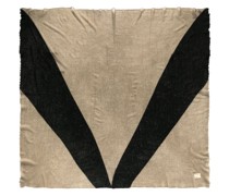 diagonal-stripe cashmere scarf