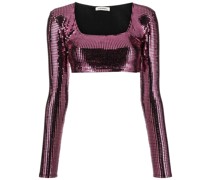 Sasha sequinned cropped top