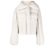 Daunenjacke mit drapiertem Kragen