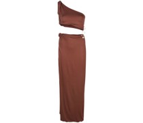 One-Shoulder-Maxikleid