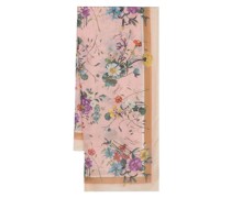 Semi-transparenter Schal mit Blumen-Print