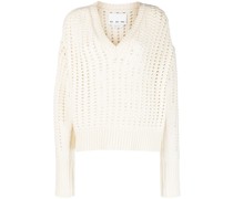 Pullover mit Lochstrickmuster