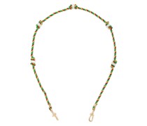 14kt yellow  Mauli Silky Rasta braided necklace
