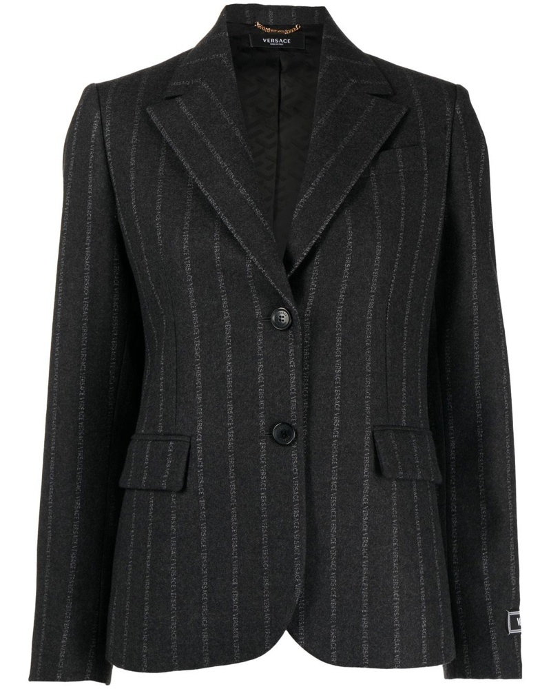 Versace Damen Ges Blazer mit Nadelstreifen