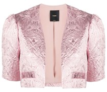 Cropped-Jacke mit Jacquardmuster