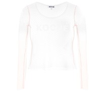 Transparentes Langarmshirt