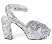 Sandalen im Glitter-Look