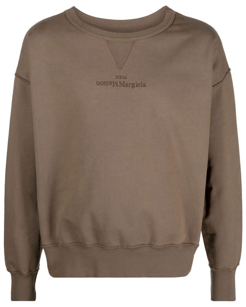 Maison Margiela Damen Sweatshirt mit Logo-Stickerei