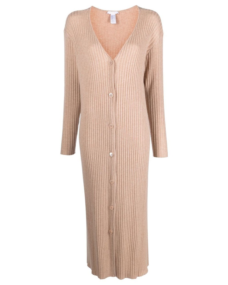 Eres Damen Geripptes Flirt Strickkleid