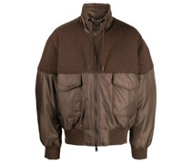 Bomberjacke mit gestrickten Einsätzen
