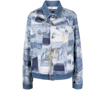 Jeansjacke im Patchwork-Look