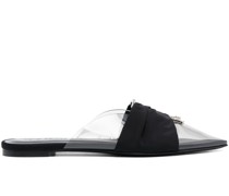 Spitze Mules mit Schleife