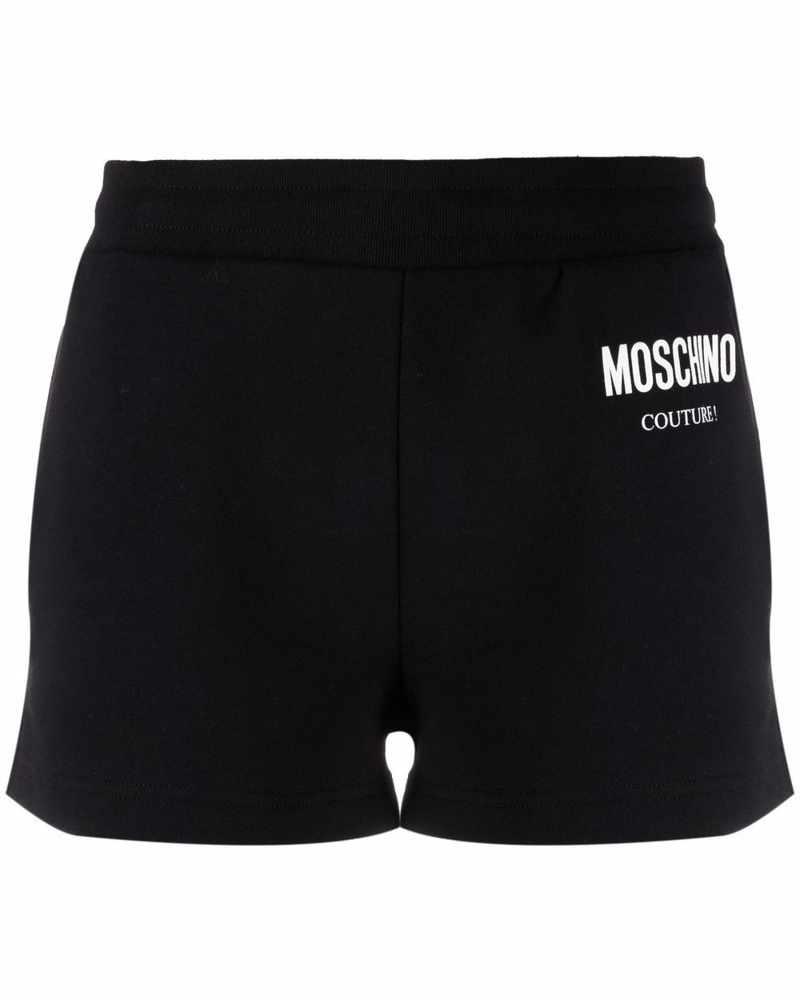 Moschino Damen Sport-Shorts mit Logo-Print