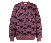 Geometrisch gemusterter Pullover
