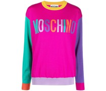 Intarsien-Pullover mit Logo
