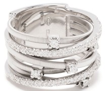 18kt Rotgoldring mit Diamanten
