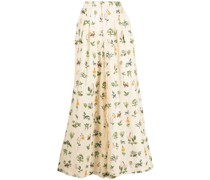 Weite Hose mit Blumen-Print