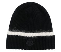 mohair-blend knitted beanie