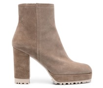 Wildlederstiefel mit Plateau