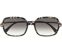 Oversized-Sonnenbrille in Schildpattoptik