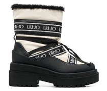 Flatform-Stiefeletten mit Logo