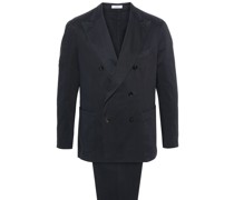 gabardine double-breasted suit