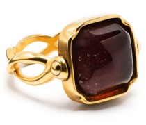 Eckiger Ring mit Cabochons