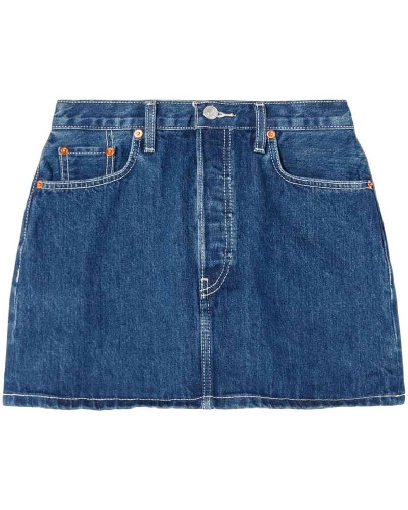 RE/DONE Damen Jeans-Minirock im 90s-Style