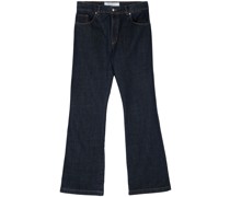 mid-rise flared jeans