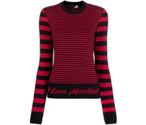 Gestreifter Pullover mit Logo