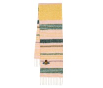 Grob gestrickter Schal mit Logo