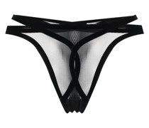 x Mugler formgebender Flock Tanga