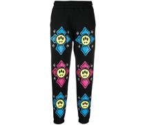 Halbhohe Jogginghose mit Print